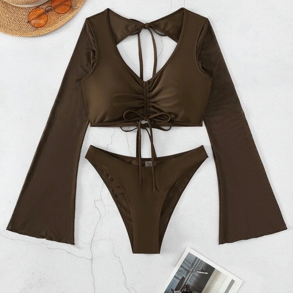 Drawstring Front Bikini Swimsuit - Picture 3 of 3